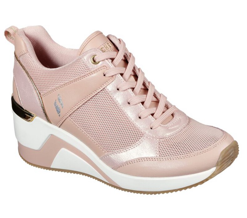 Skechers Dam Ljus Rosa Kilar Skor - Million - Air Up There - Sverige (RVPIE-7294)